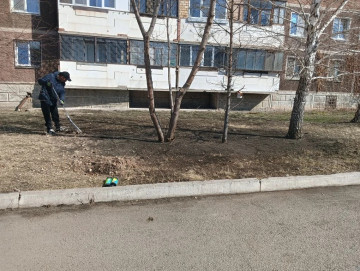 Убрались за домом № 176/2 по улице Советской