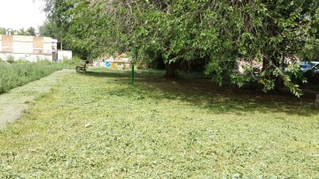 Установка новых скамеек и покос сорной растительности на Ленина, 152☀