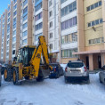 Завершили уборку снега в 145 микрорайоне