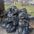 Во время субботников не забываем правильно складировать листву