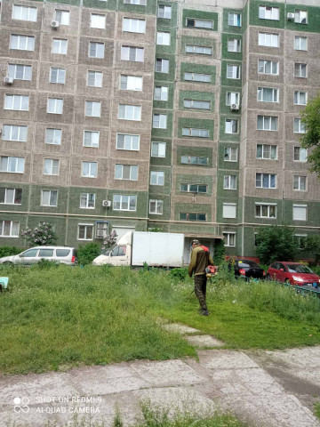 🌿☘Продолжение....Покос травы на придомовой территории обслуживаемых многоквартирных домов.